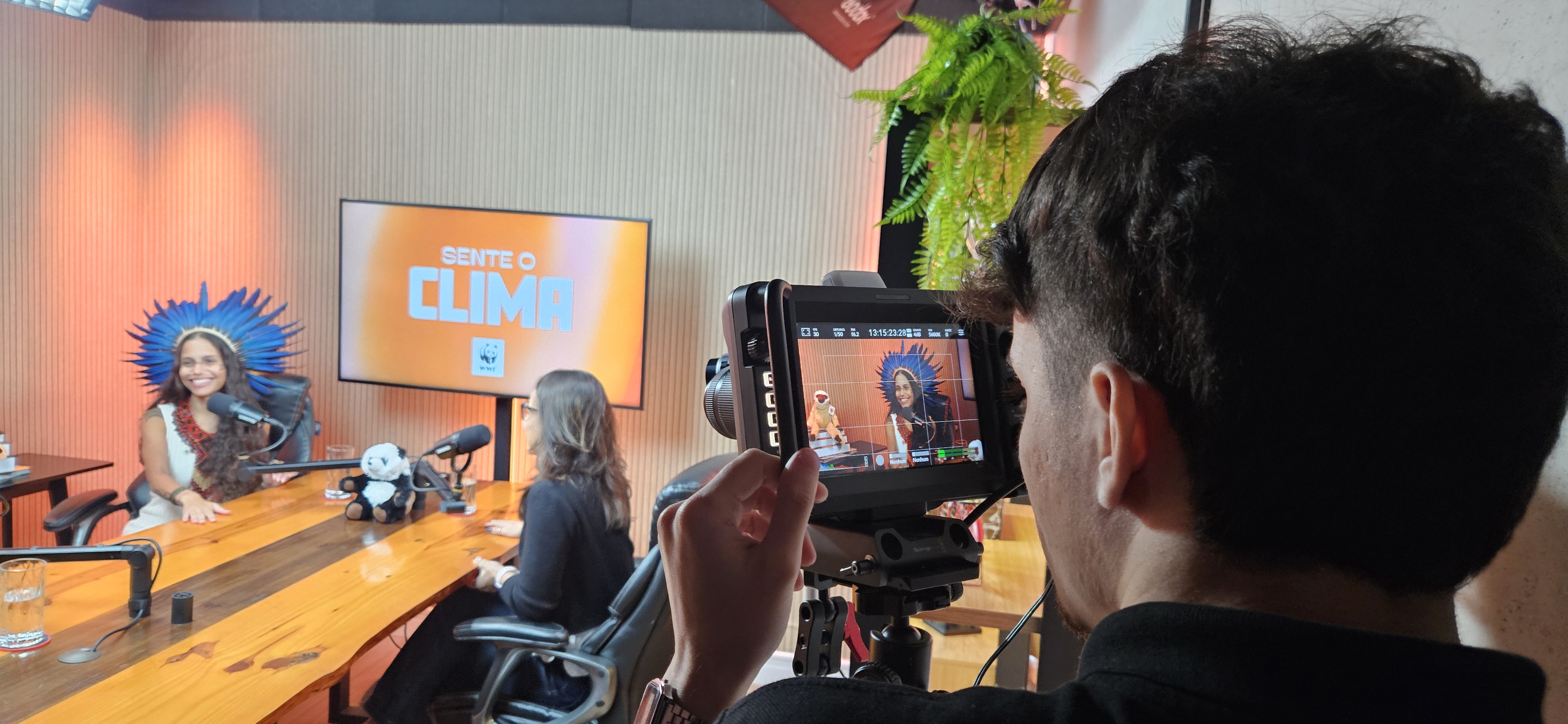 Gravação de podcast para o cliente WWF