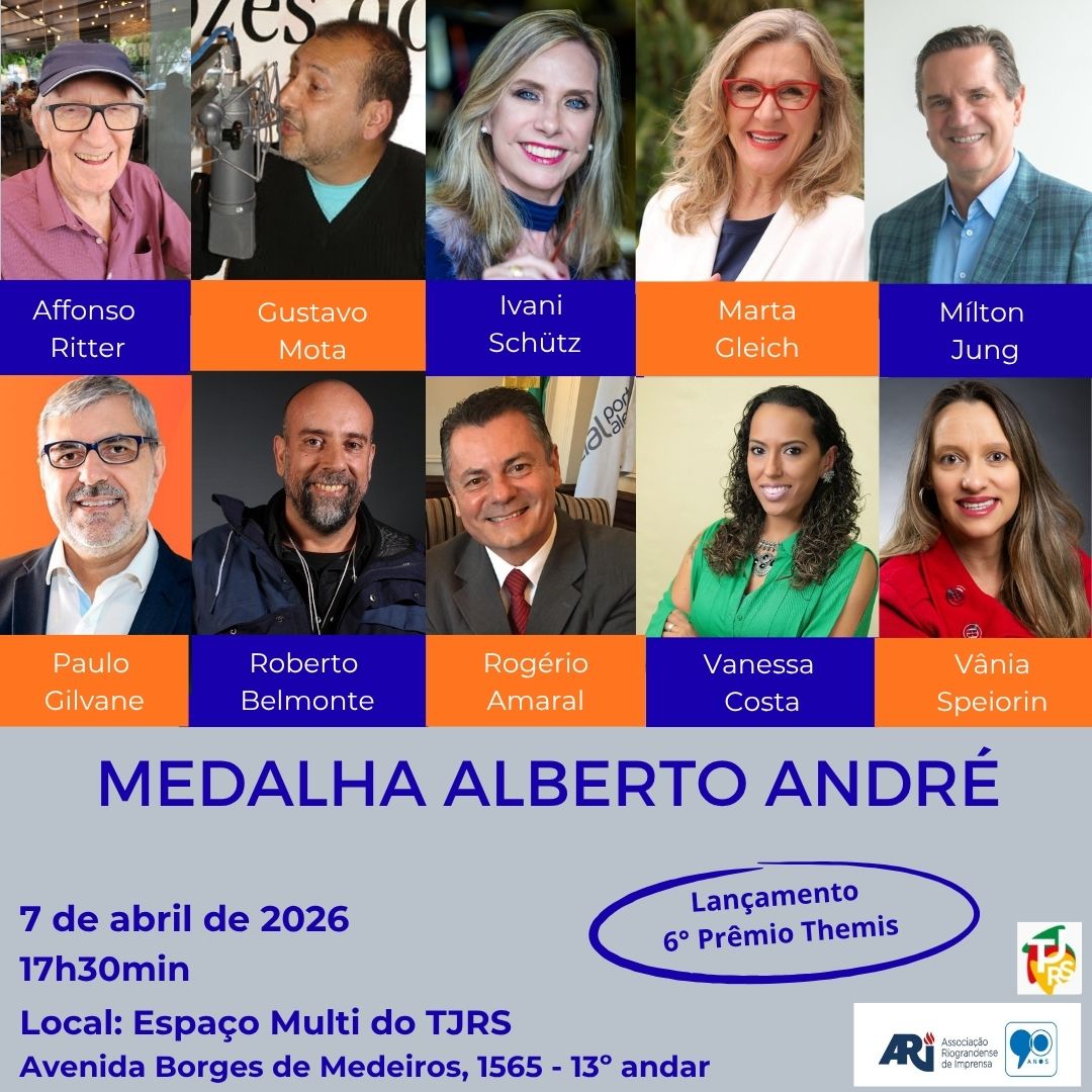 Lista dos homenageados pela ARi em 2026