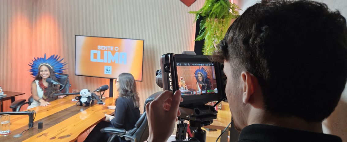 Gravação de podcast para o cliente WWF